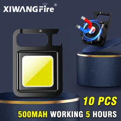 Mini Đa Năng Chói COB Móc Khóa USB Sạc Khẩn Cấp Đèn Từ Tính Mạnh Công Việc Sửa Chữa Cắm Trại Ngoài Trời Ánh Sáng