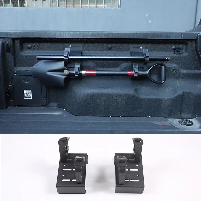 

For Ford Maverick 2022-2024 Carbon Steel Black Car Back Tailgate Cargo Box Sidebar Tool Fixed Bracket Trim Car Accessories