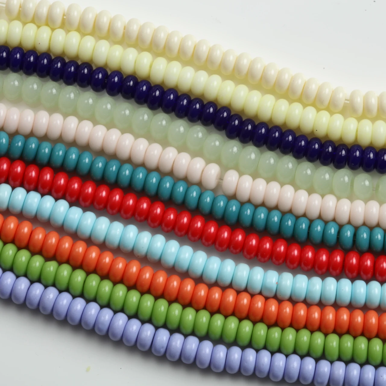 3X6mm Rainbow Color Glass Abacus Beads Multi-color Flat Round Spacer Beads for DIY Bracelet Necklace Jewelry Making Accessories