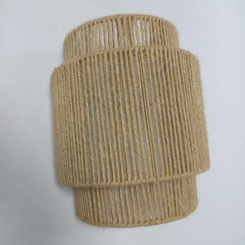 

Rattan Wall Lamp Bedroom Living Room Corridor Wall Light E27 Bedside Lamp Retro Hemp Rope Woven Sconce Indoor Lighting Fixtures