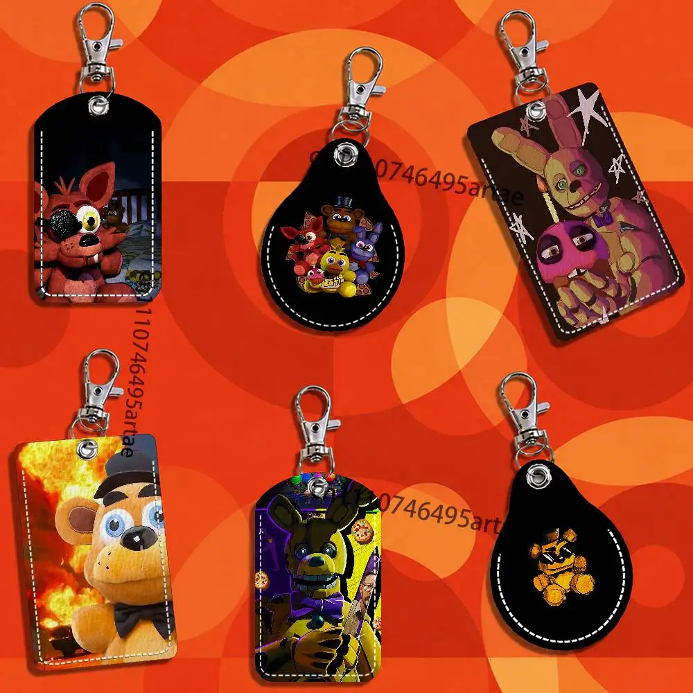 W-FnafS-S Card Keychain Fashion Pendant Bag ID Door Card Case Bus Card Cute Adult Scratch Resistant