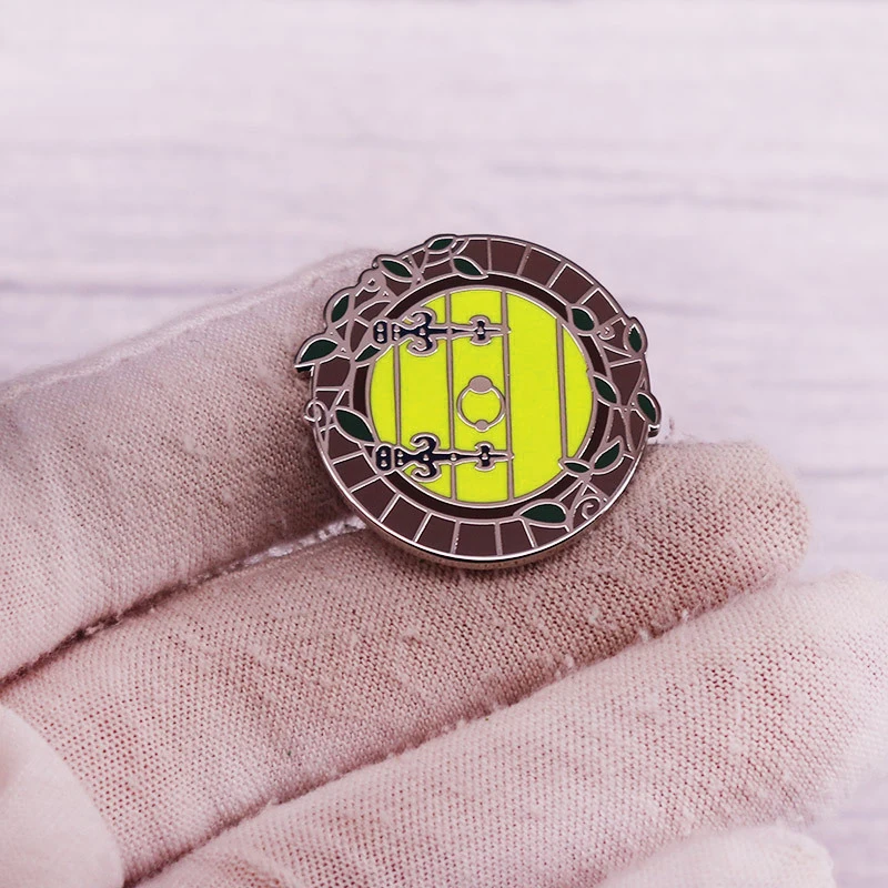 Movie Peripheral Dream Round Door Enamel Brooch Cartoon Bag End Backpack Lapel Pin Cosplay Clothing Jewelry Accessories Gifts