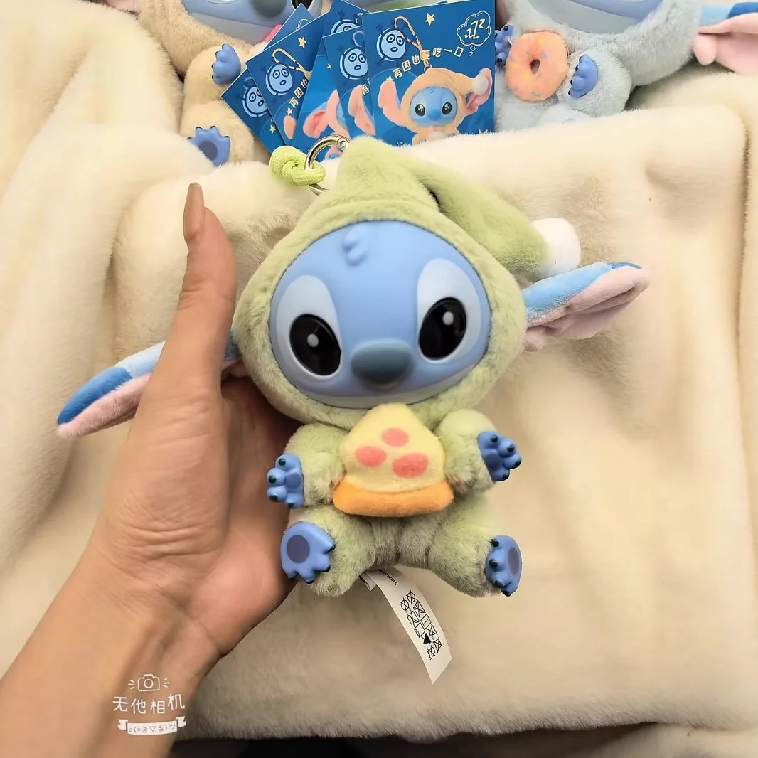 Miniso Disney Stitch Eat, Sleep Series Ciondolo scatola cieca in vinile Bambola carina Scatola misteriosa Giocattolo bambola di peluche Regalo di festa