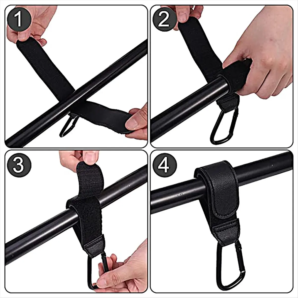 4 قطع جديدة من ملحقات الخطاف، خطافات حقيبة عربة الأطفال متعددة الأغراض، مشابك عربة الأطفال لأكياس الحفاضات وعربات الحيوانات الأليفة وأكياس التسوق والبقالة #5