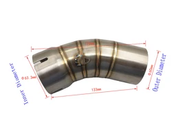 Stainless Steel 304 R NineT  Motorcycle Exhaust Muffler Contact Pipe Slip On For BMW R NineT