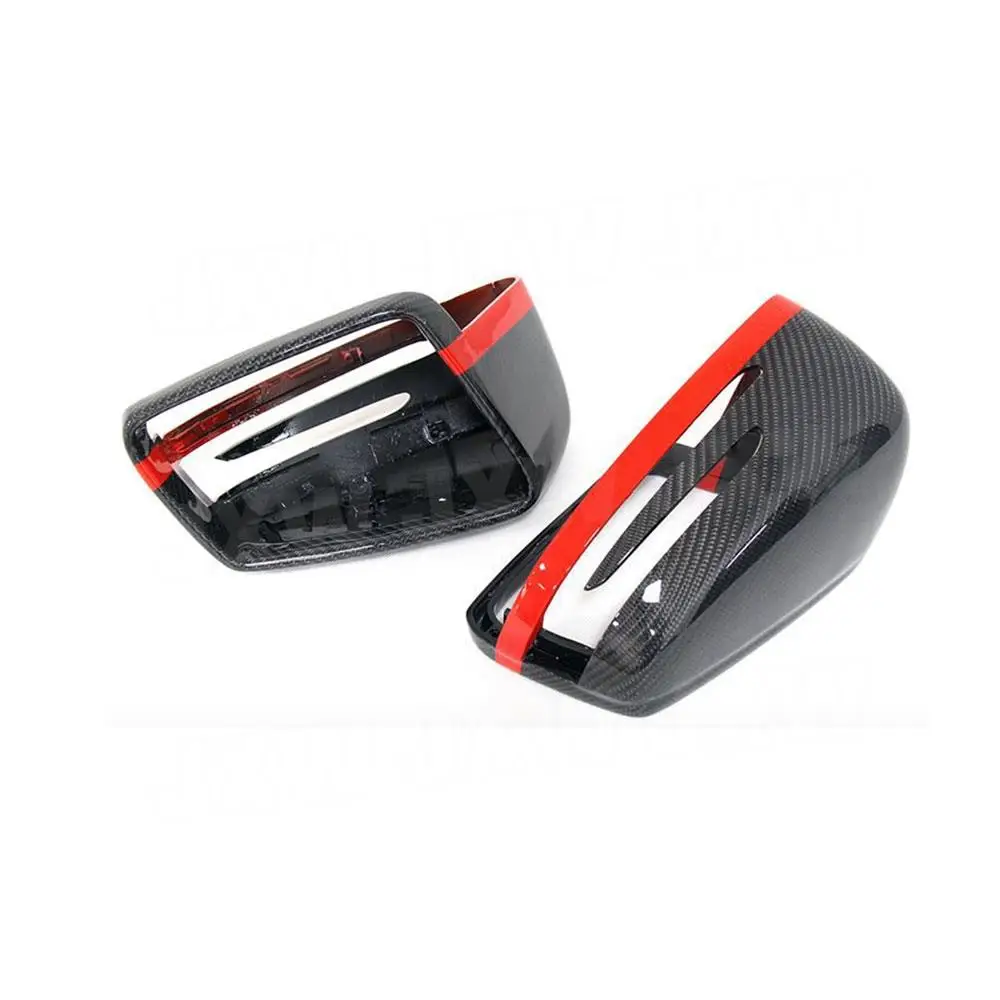 JCHEY ألياف الكربون الرؤية الخلفية غطاء مرآة جانبية غطاء الكسوة لبنز A C CLA GLA CLS الفئة W176 W117 W204 W212 W218 W207 2013-2018