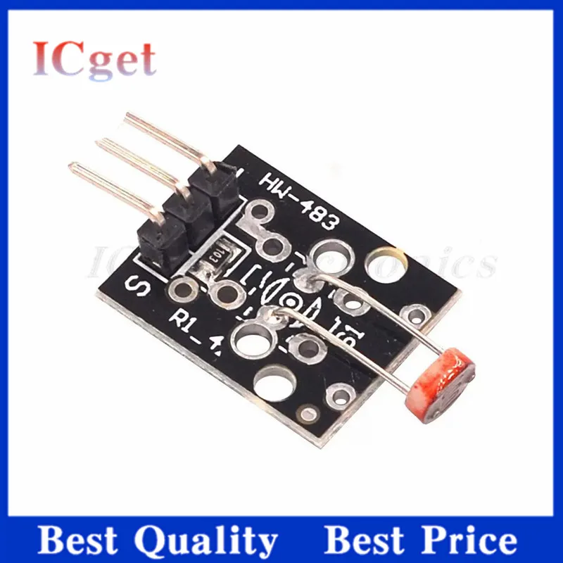 5PCS KY-018 3Pin Optical Sensitive Resistance Light Detection Photosensitive Sensor Module for arduino DIY Kit KY018