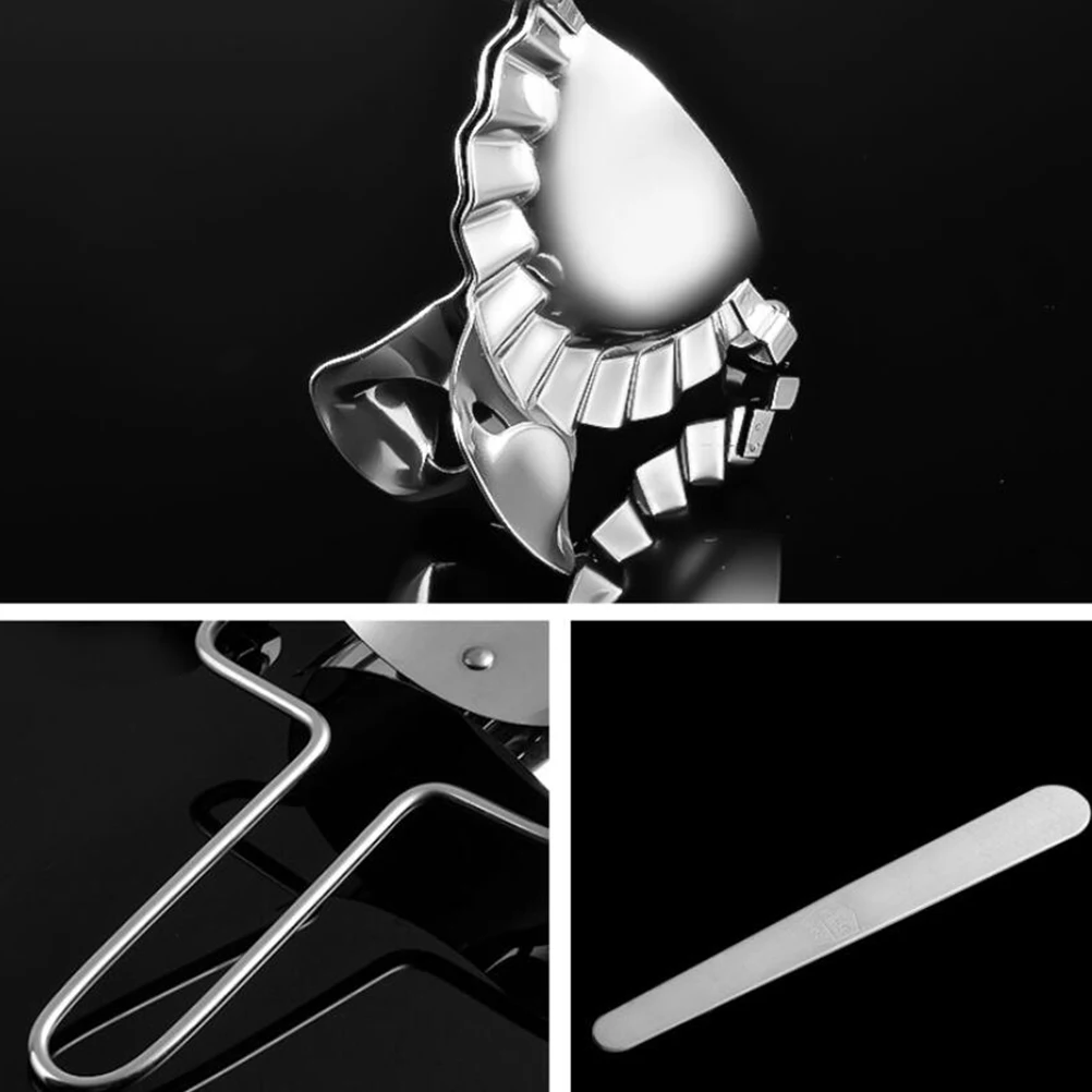 

1Set Stainless Steel Dumpling Mold Set Large Size Easy Use Dough Cutter Stuffing Spoon Dumpling Maker Kitchen Tool for Empanada