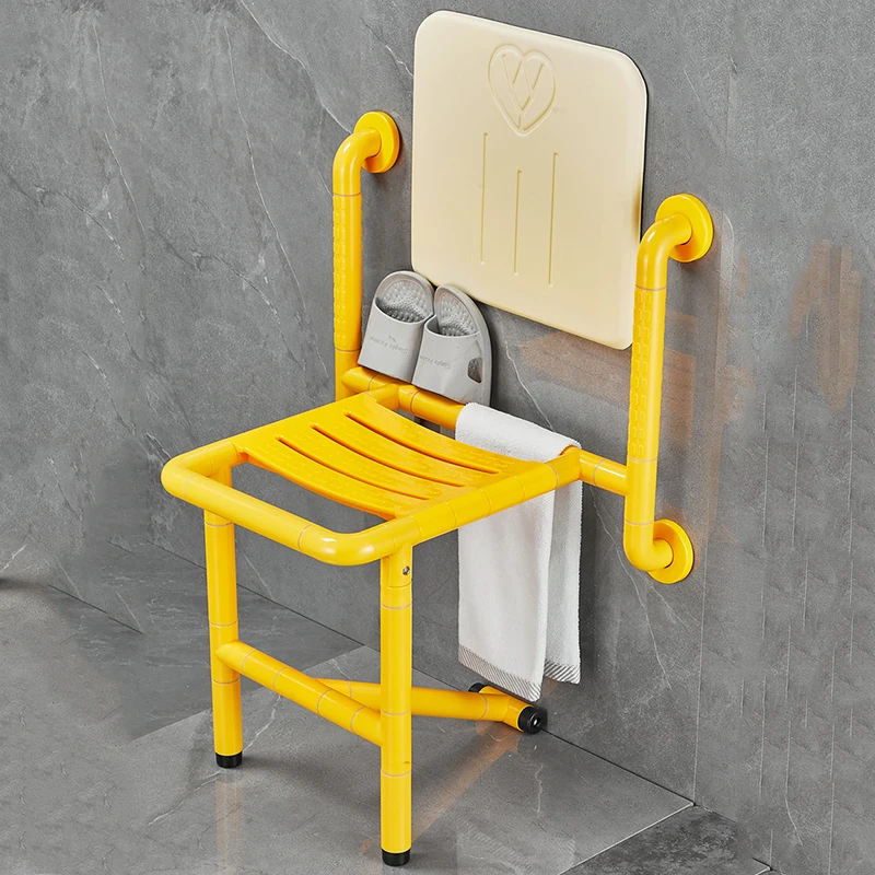 Silla de baño plegable, portátil, de pared, impermeable, para ancianos, pequeño taburete de baño, ducha, Silla de baño portátil, muebles Plegables para el hogar