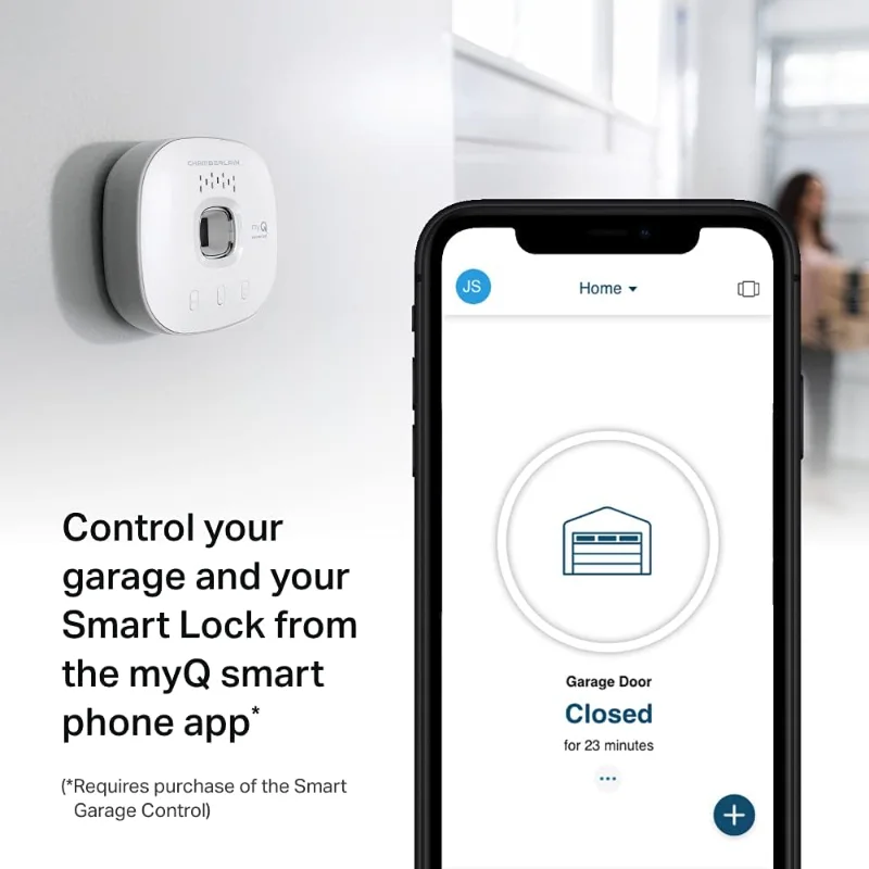 قفل ذكي مزود بشاشة تعمل باللمس - يعمل مع تطبيق myQ ومفتاح من خلال توصيل Amazon in-Garage عند مقترن مع S