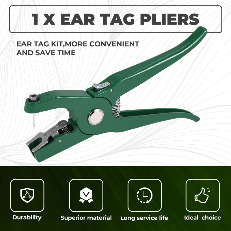 Ear Tag Pliers Ear Tag Sheep Marker Applicator 001-100 Ear Tags For Goat Identification Kit Ear Tagger