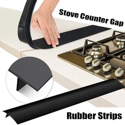 Kitchen Stove Counter Gap Cover T-shaped Silicone Rubber Strip Oil Proof Slit Filler Heat Resistant Mat Dustproof Sealing Strip