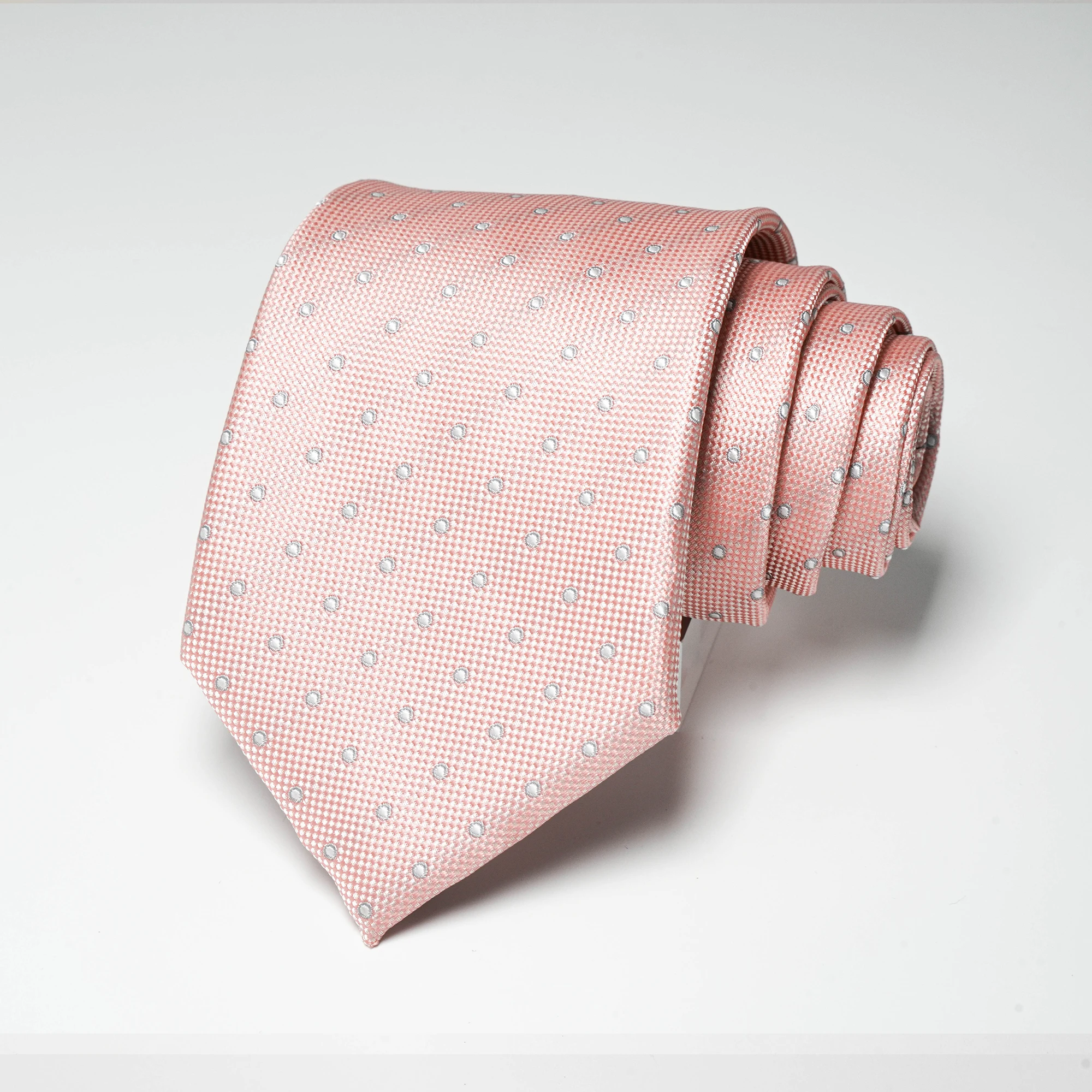 Einfarbige, bestickte Krawatte, 8 cm, Seidenmischung, weich, hochwertig, formell, für Business, Hochzeit, Party, Alltag, für Herren, Gentleman – Detail 3