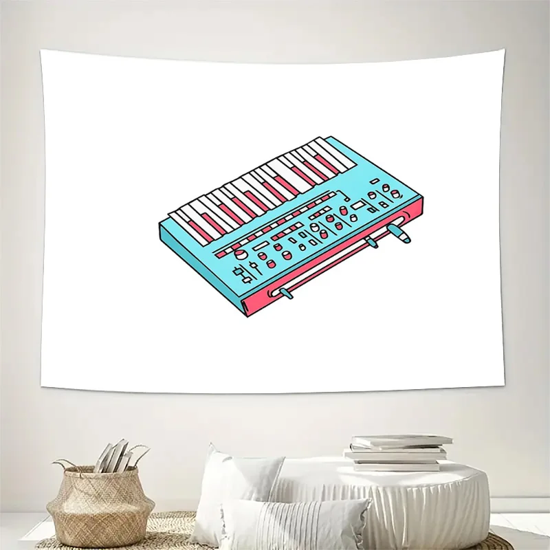 Aesthetic Music Tapestry Indie Room Decor Vaporwave Wall Hanging Retro Synth Tapestry College Dorm Decor Festival Wall Art Uniqu