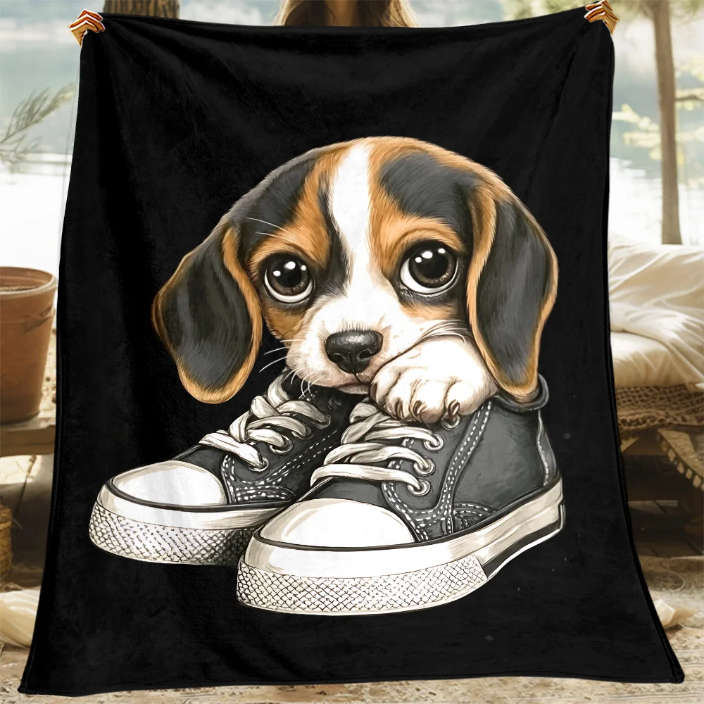 Adorable Canine, Distinctive And Stylish Throws, Lightweight Flannel Home Goods, Bedding Throws, Ideal for Sofa Beds, Travel Cam