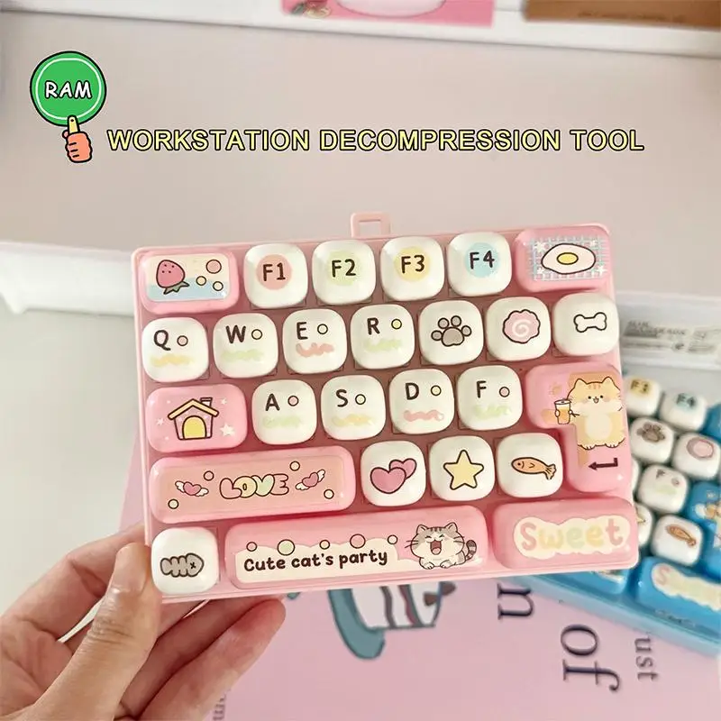 1 Stück 2026 Neue Niedliche 26-Tasten-Stressabbau-Tastatur Kreative Mechanische Heilende Hängedekoration Kleines Geschenkzubehör – Detail 2