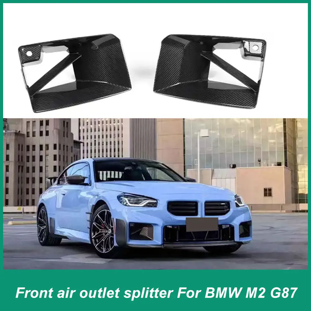 For BMW M2 G87 2023High Quality MP Carbon Fiber Front Bumper, Grille Vent Decoration Accessory Coupe Double Door Dry Matte Black