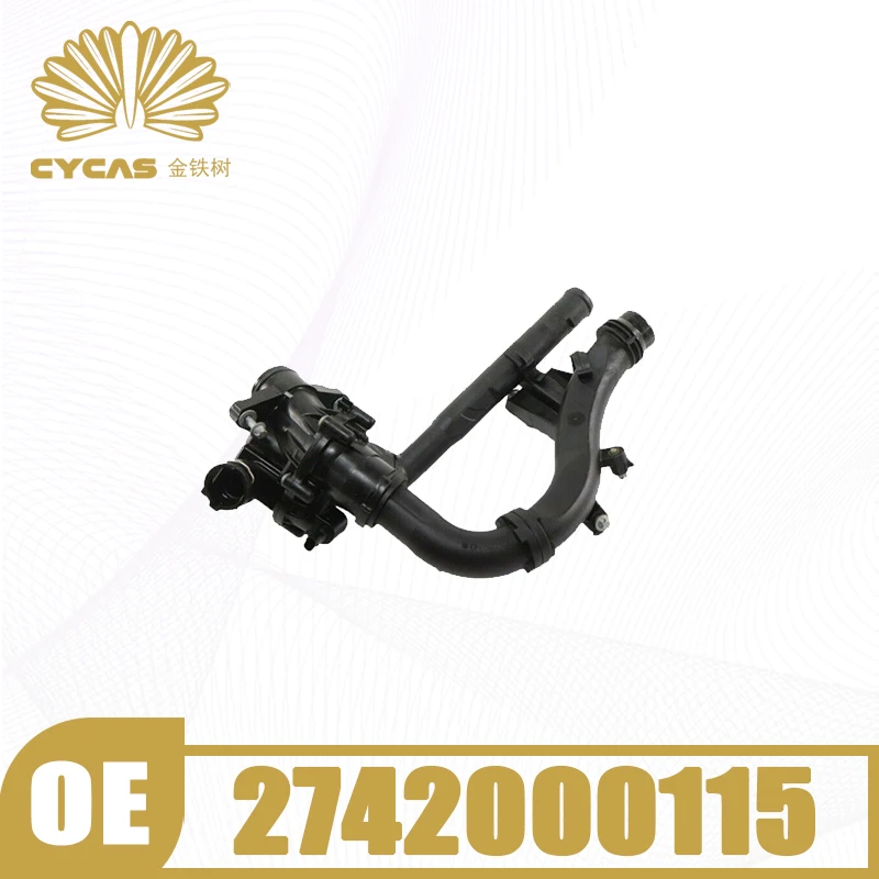 CYCAS Coolant Thermostat Housing 2742000115 For Mercedes Benz W205 W212 W213 X253 X204 W448 GLC GLK CLS C200 C300 E200 E260 E300