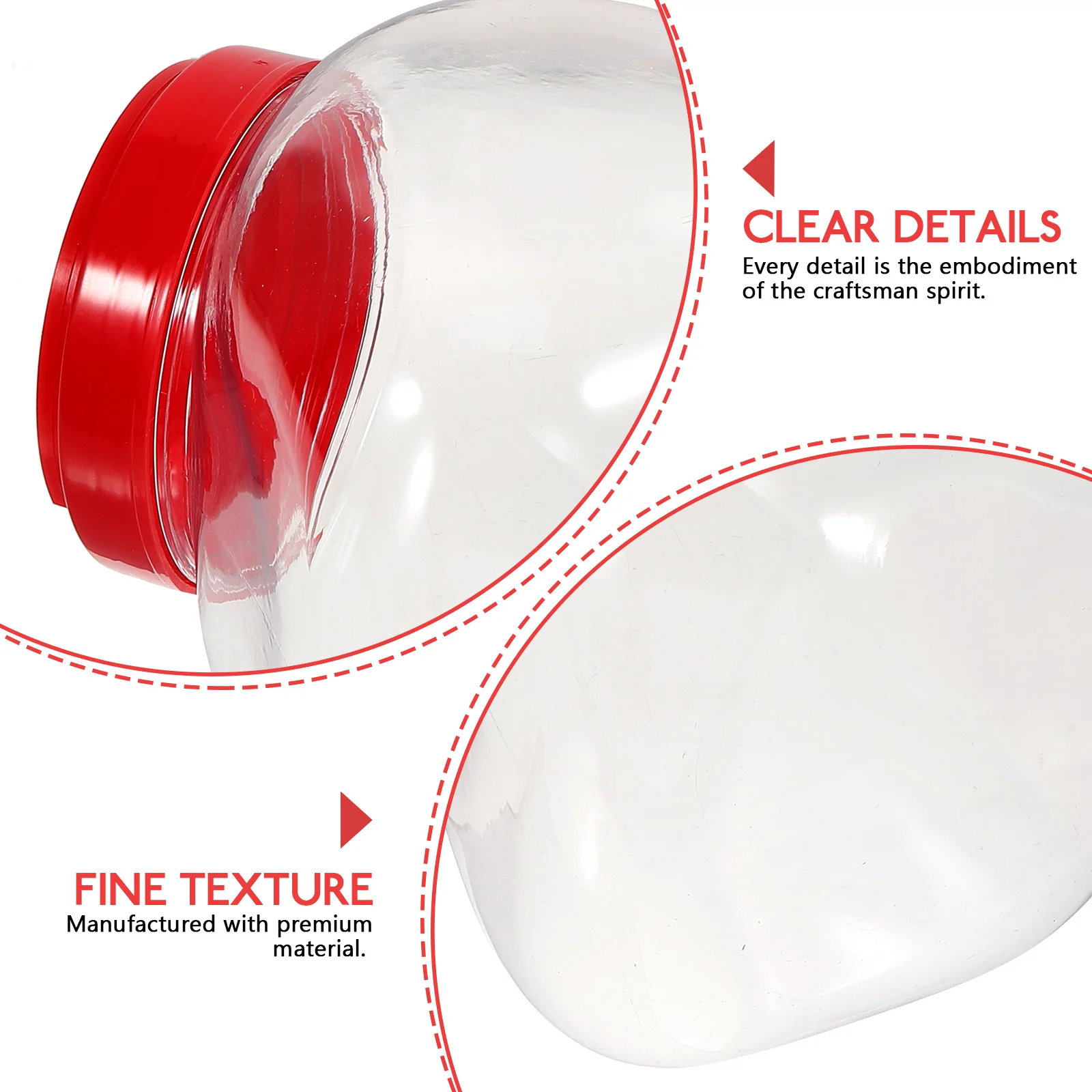 

Transparent Candy Jar Large Clear Plastic Container Wide Mouth Food Storage Bottle Candy Holder Cookie Container