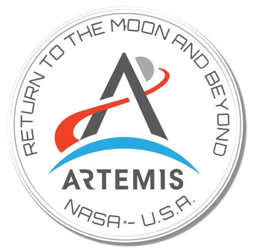 ARTEMIS RETURN TO THE MOON OFFICIALLY LICENSED ROUND ALUMINUM SIGN