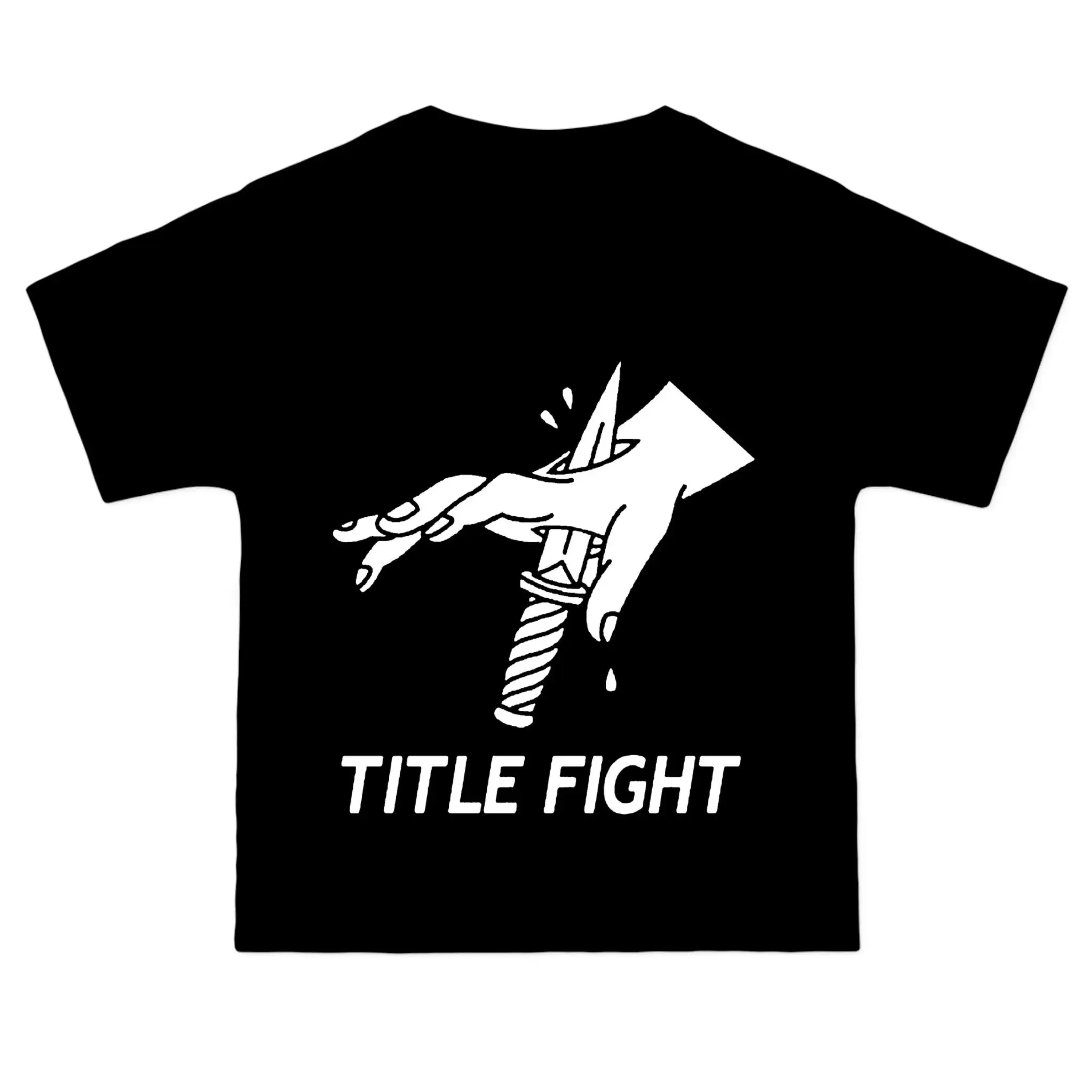 Title fight band heavyweight black tee shortsleeve shirt