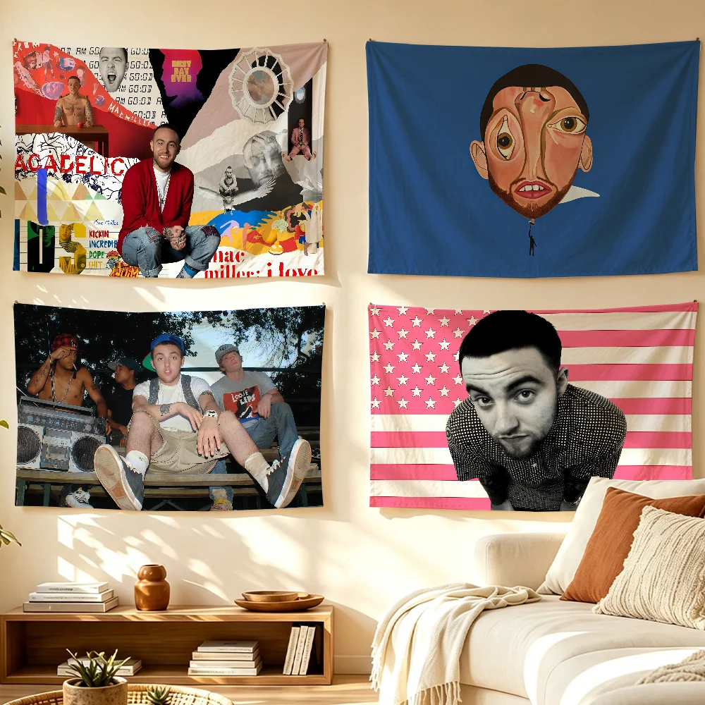 Singer M-Mac M-Miller-S flag Room Decoration Wall Tapestry Hanging Aesthetic Bedrooms Advertising Banner