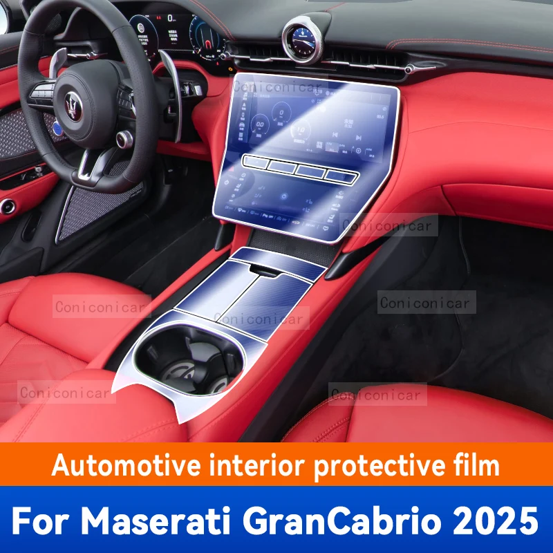 For Maserati GranCabrio 2025 Panel Dashboard Navigation Automotive Interior Protective Film TPU Anti-Scratch Accessories