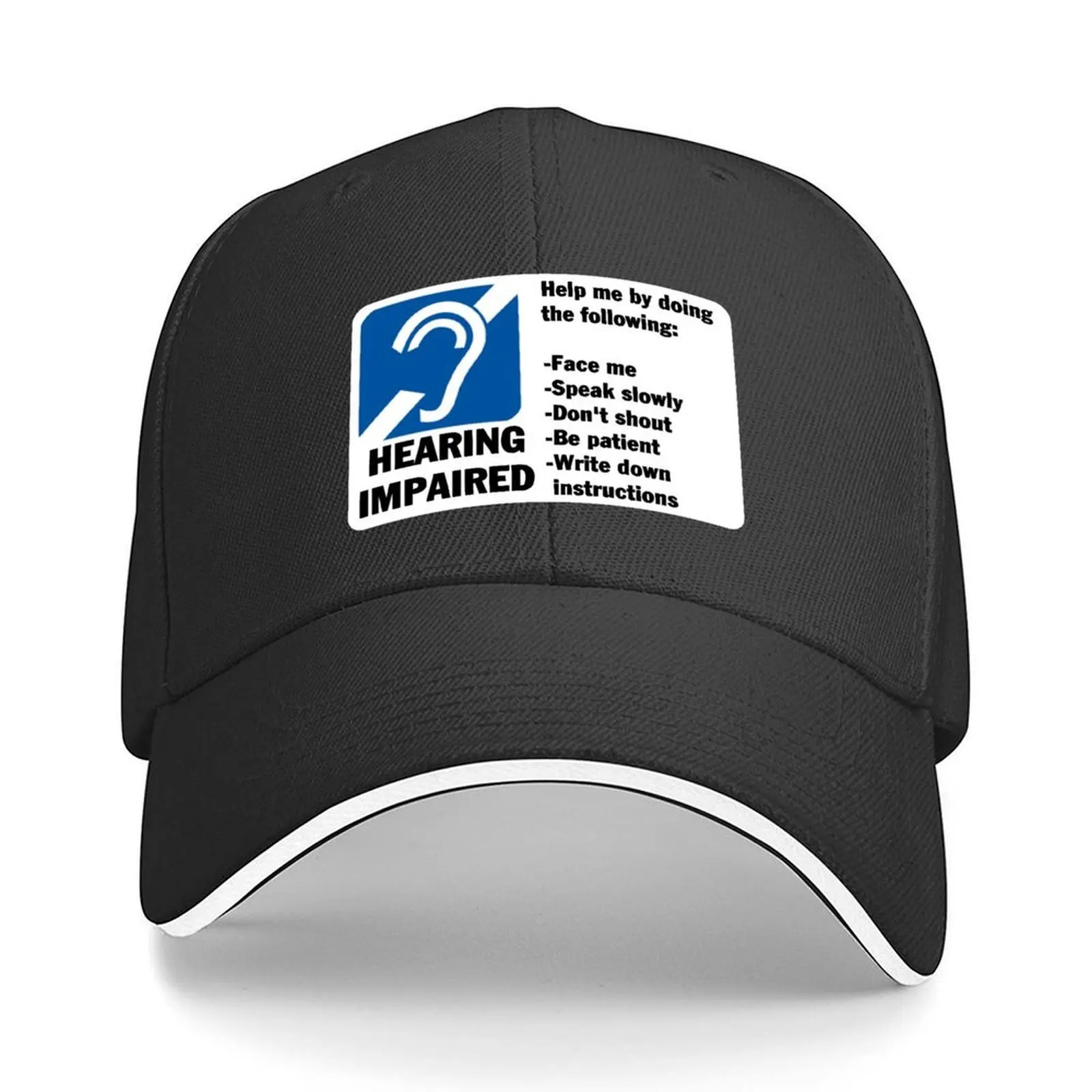 

Hearing Impaired Baseball Cap golf hat genuine Christmas Hat Golf Hat party Golf Men Women's