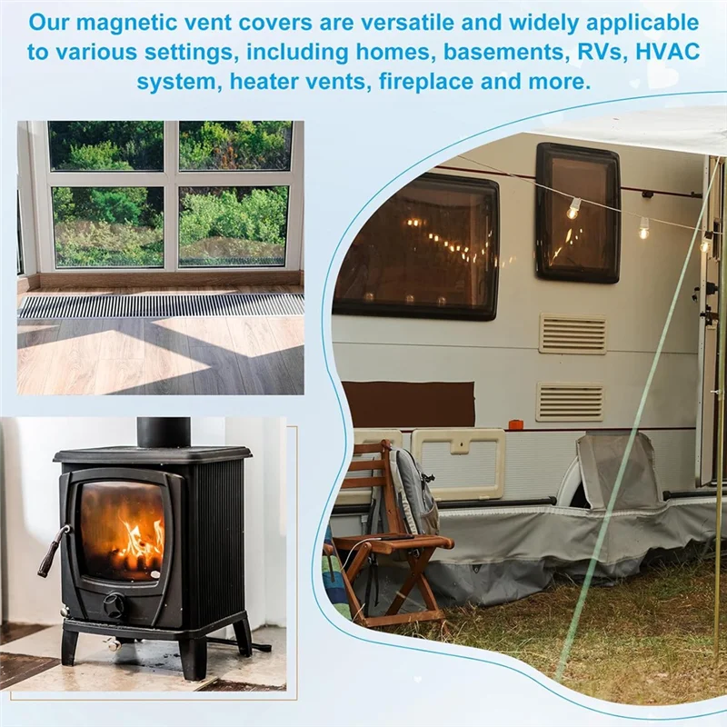 

Свежая крышка вентиляционного отверстия для стены HVAC, 4 шт., магнитные круглые вентиляционные колпачки, диаметр. Стандартный воздушный регистр 6,5 дюйма для каминной печи