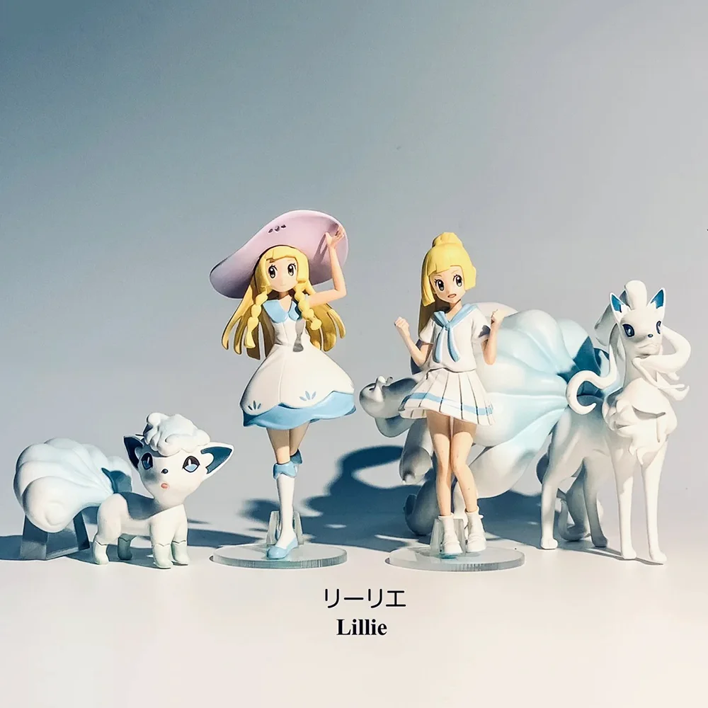 1/20 Anime Pokemon Figures Lillie Action Figures Figurine Kawaii Girl FA Lillie GK Model Collect Desk Decor Toy Birthday Gift