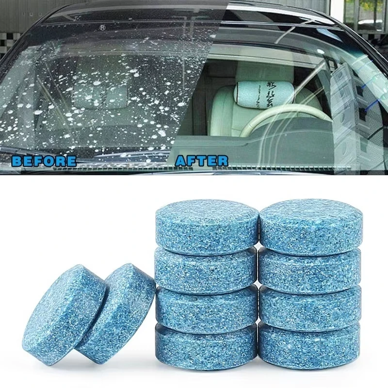 5/10/20Pcs Car Windscreen Wiper Effervescent Tablets Car Glass Solid Cleaner Toilet Cleaning Car Accessories