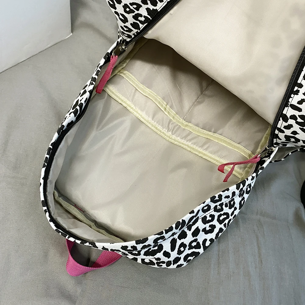 Mochila de lona com estampa zebra para mulheres, bolsas grandes impermeáveis para senhoras, mochila de viagem, estilo formal, estilo campus