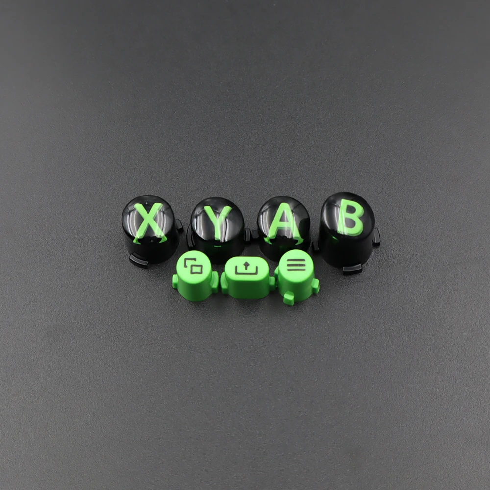 1 Set mehrfarbiger Ersatz-Tastensatz für Xbox Series X/S – 1 Set ABXY-Controller-Zubehör + Share-Menu-Tasten