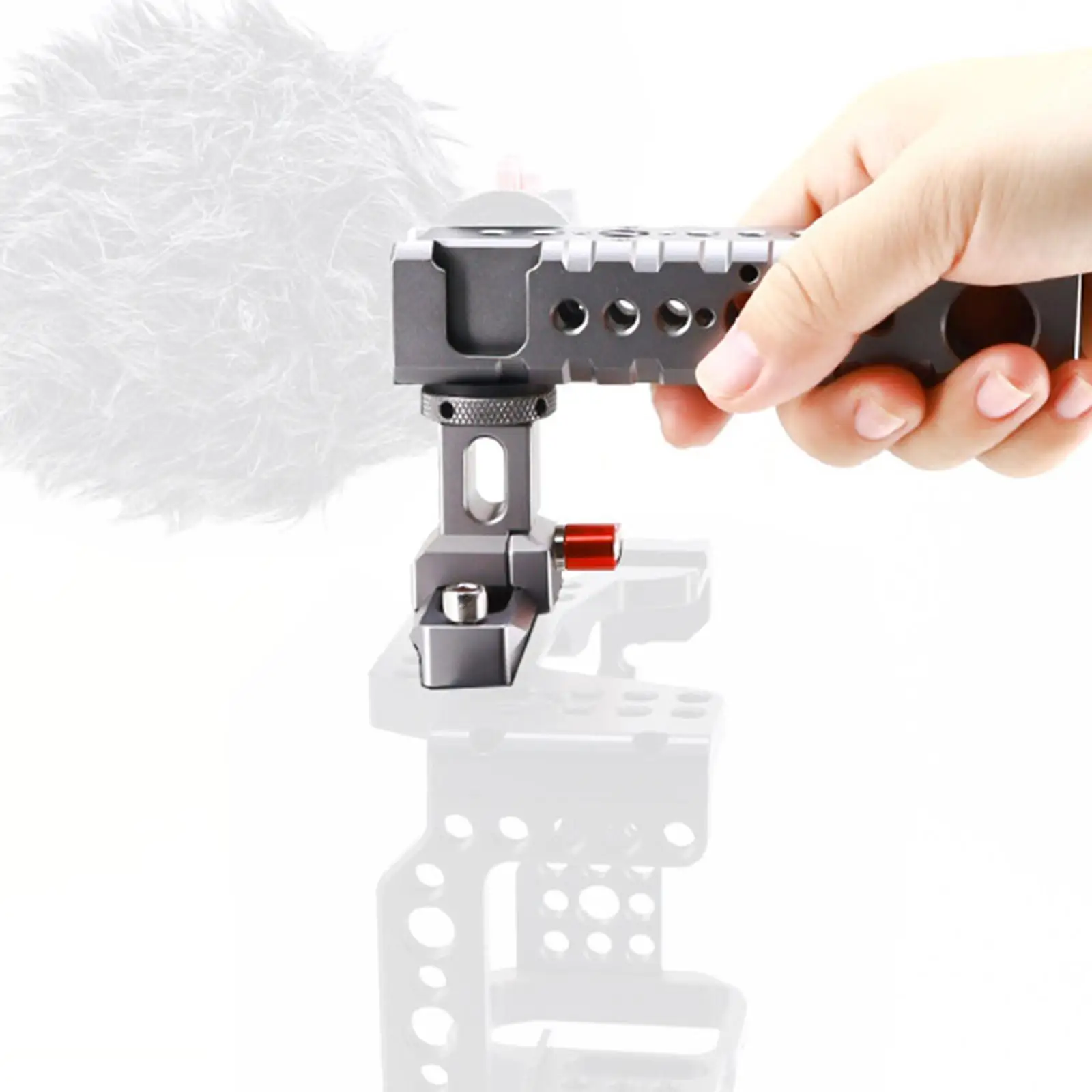 Camera Handle Grip Carrying Handle Cage Handle Aluminum Easy Installation DSLR Camera Accessory Multifunction Non Slip Grip