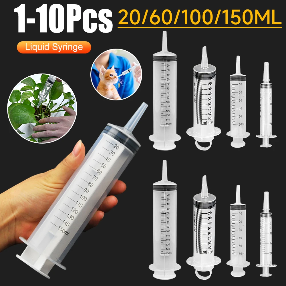 Health Wellness Solutions - Seringa nutritiva reutilizável de plástico 20-150ml,