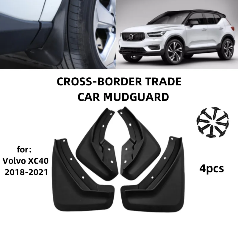 

Suitable for Volvo XC40 2018-2021 Mudguards Fender Mudflaps Front Rear Flares Splash Guards Cover Car Accessorie