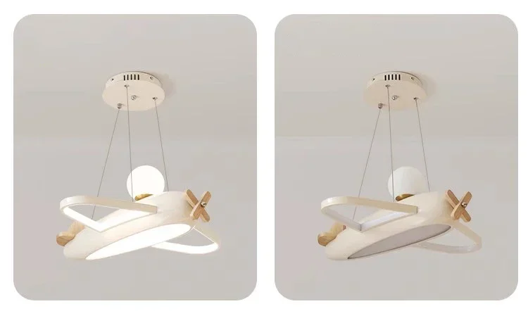 Flugzeug Deckenleuchte Cartoon Kinder Deckenleuchte Kreatives Design Led Weiß Lampe Wohnzimmer Esszimmer Baby Kinderzimmer Zimmer Dekor Lampe – Detail 10