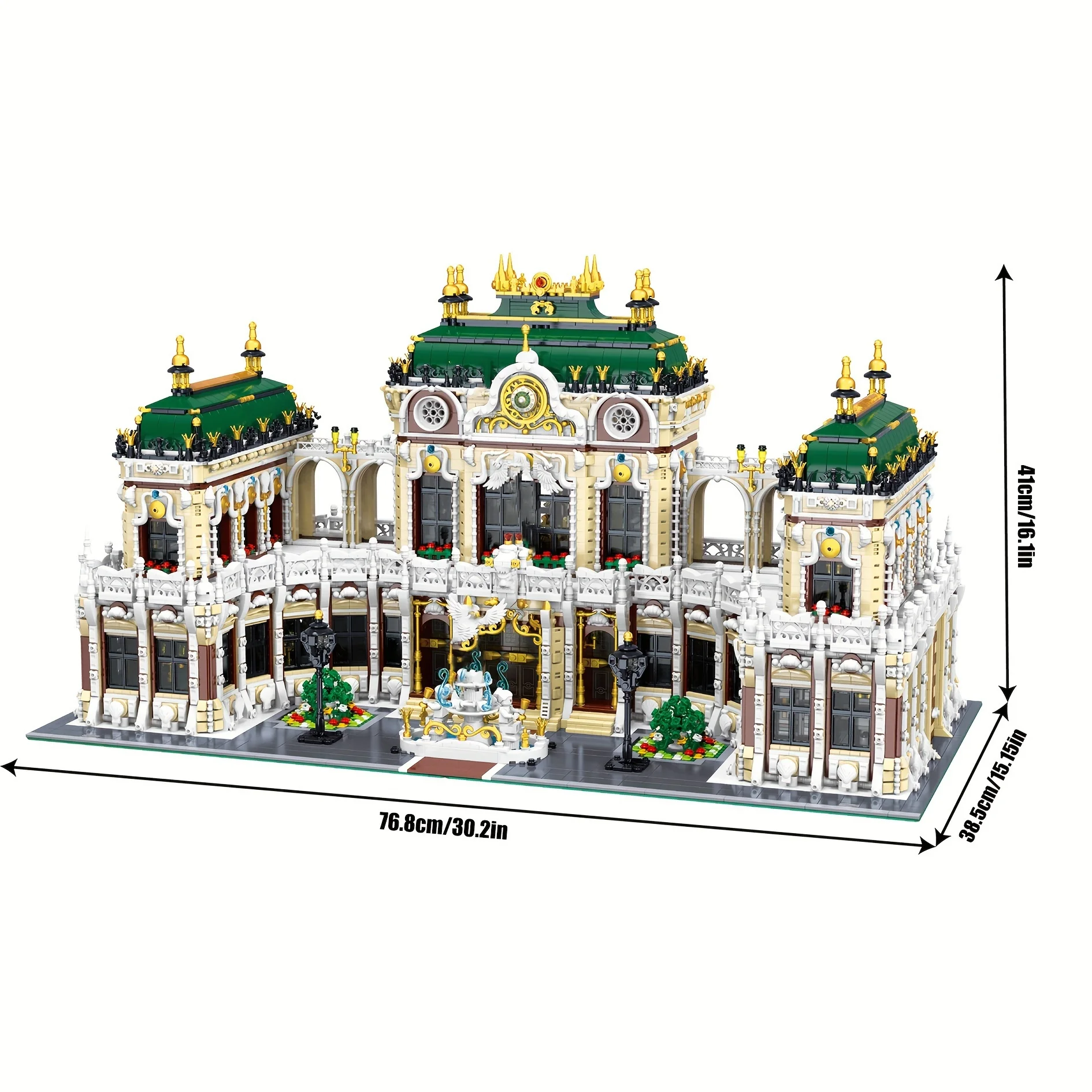 11930PCS Luxus Palace Bausteine Street View Modell MOC Kleine Partikel Montage Ziegel Spielzeug Ideale Urlaub Geburtstag Geschenke
