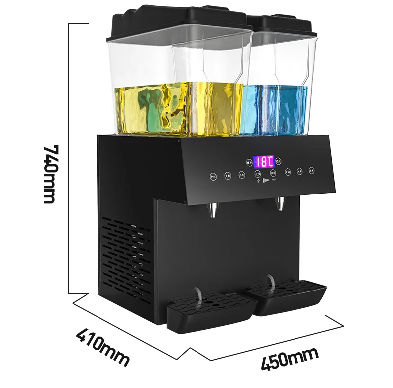 Dispenser jus buah elektrik komersial, Dispenser jus buah transparan, harga dispenser jus 32L