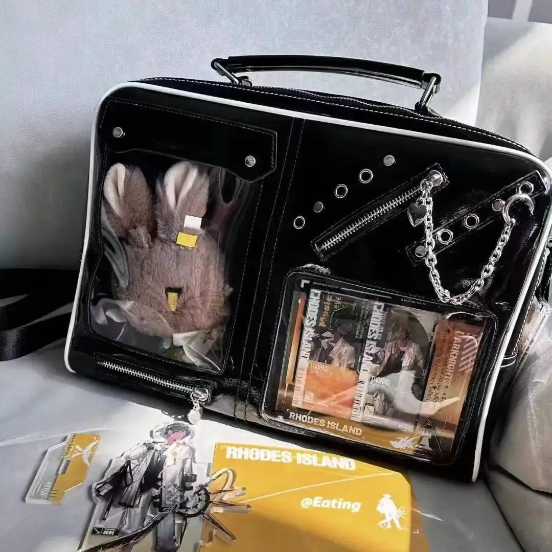 Bloom Haruku White Messenger Packpack Women New Transparent Jk Handle Crossbody Bags Female Lolita Sweet Ita Bag Girls