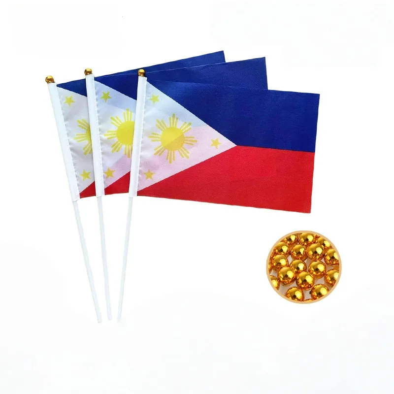 EOODLOVE 14*21cm 20/50 Pcs Philippines Indoor/Outdoor Event Handheld Flags Celebration National Flag