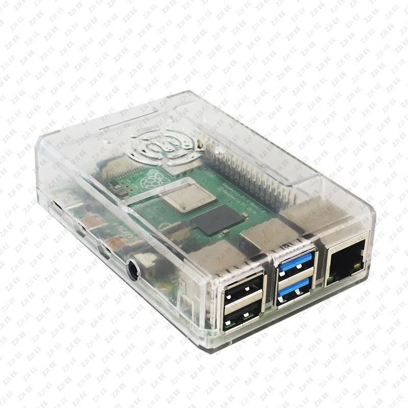 

ABS Case for Raspberry Pi 4 Model B Plastic Shell Removable GPIO Cover with Cooling Fan for Raspberry Pi 4B