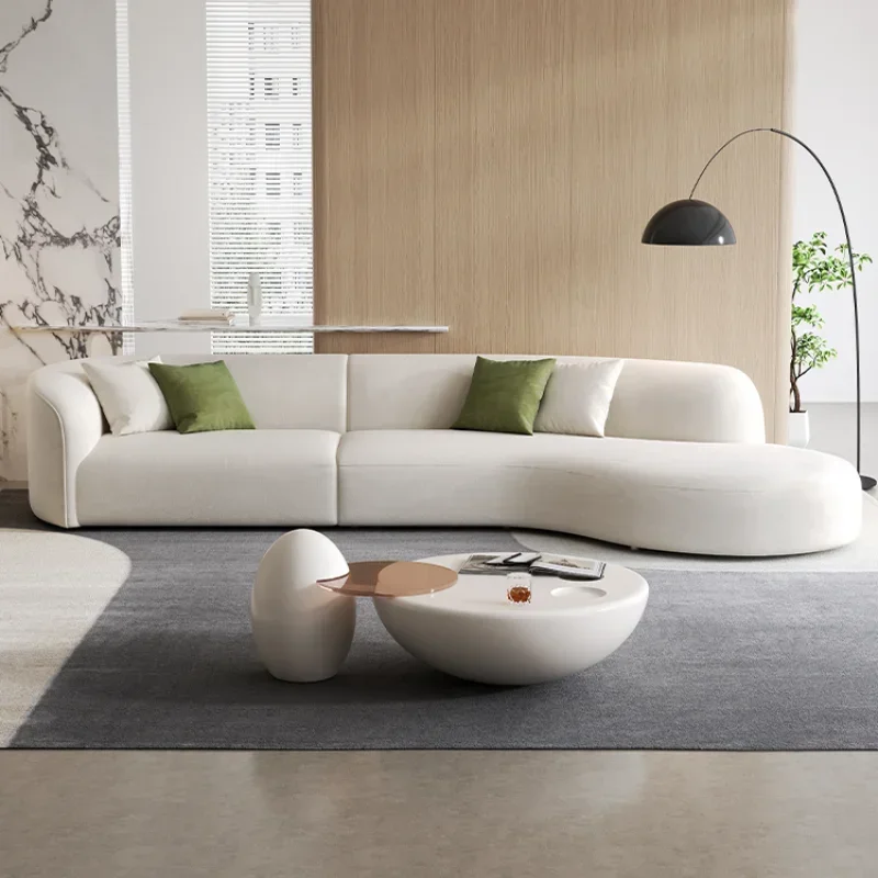 U Shape Minimalistic Sofa Reclinable Individual Glamour Lazy Living Room Sofas Puffs Sectional Muebles Para El Hogar Furniture
