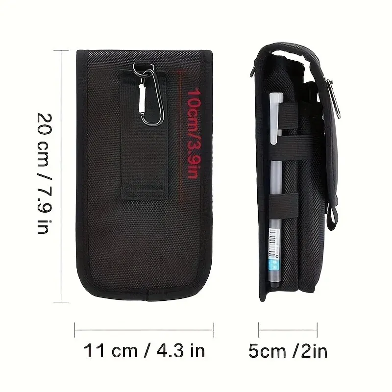 Tas Voor Mobiele Telefoon, Casual Heuptas, Tas Voor Het Inbrengen Van Pen, 6.3 Inch Flip-Top, Ophangtas Voor Mobiele Telefoons, Heuptas, Mobiele Telefoon