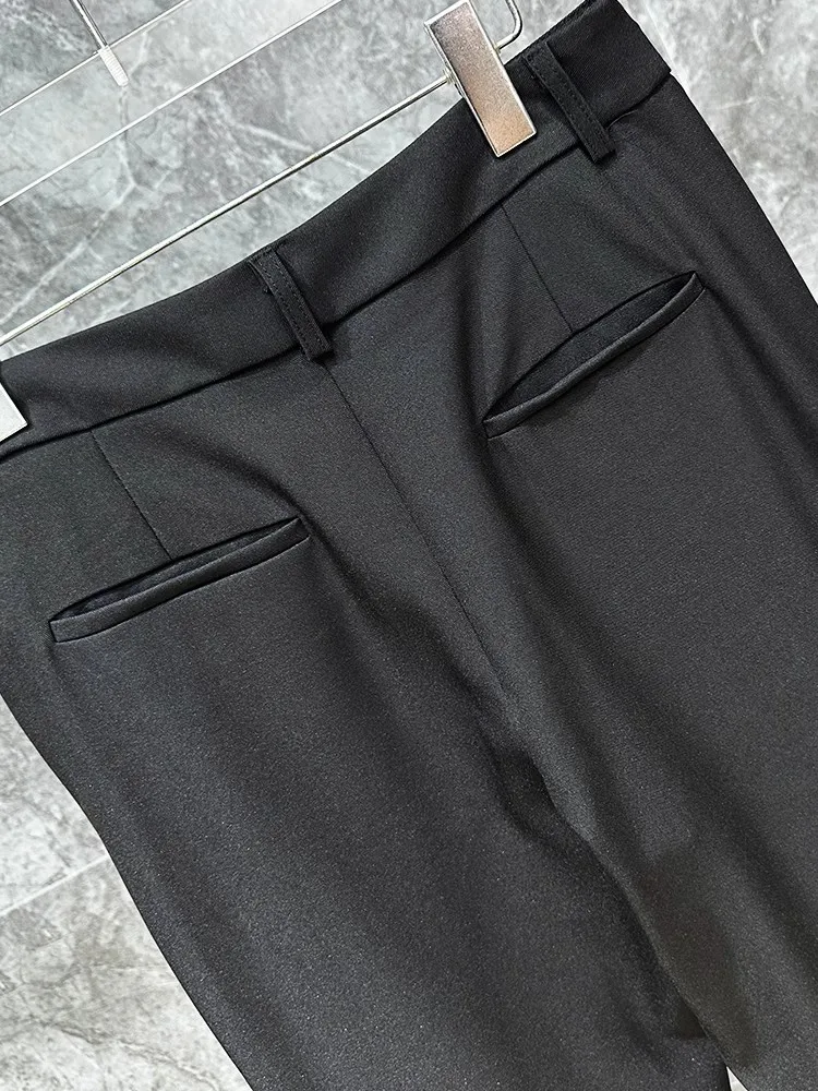 오웬 시크 남성 벨바텀 팬츠 카고 스웨트팬츠 캐주얼 가을 블랙 디자이너 럭셔리 롱 트라우저