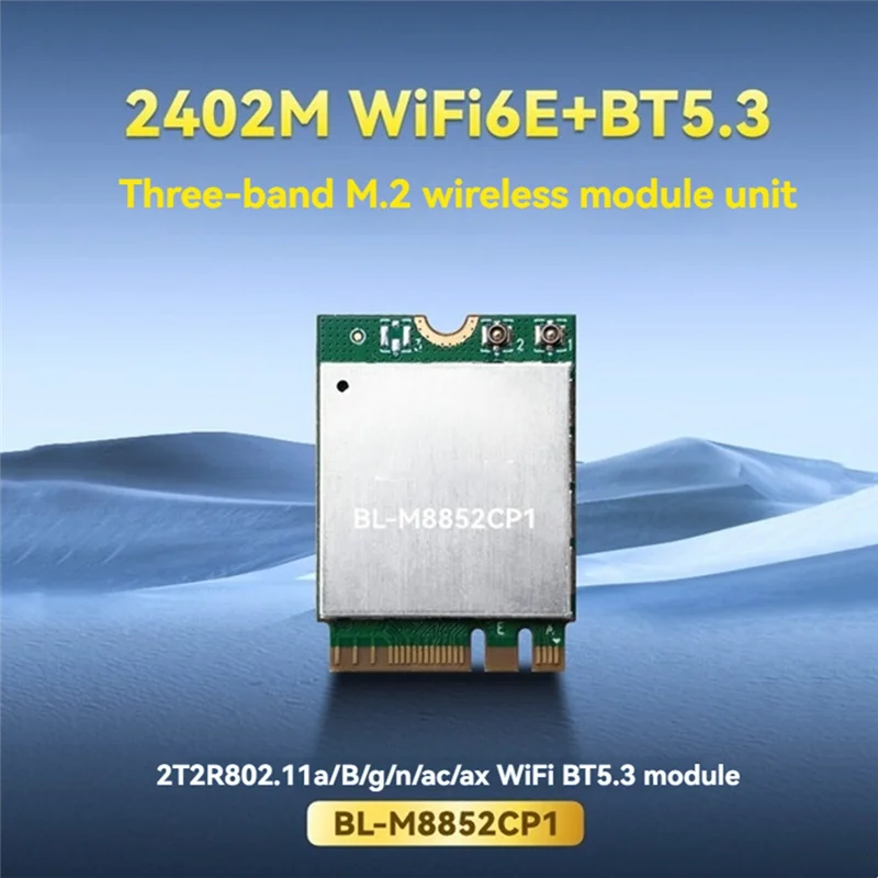 Exquisite Workmanshipp-Wifi 6E Netzwerkkarte RTL8852CE M.2 NGFF Wireless Netzwerkadapter 2,4G/5G/6G Bluetooth 5.3 2400M Wifi Draht