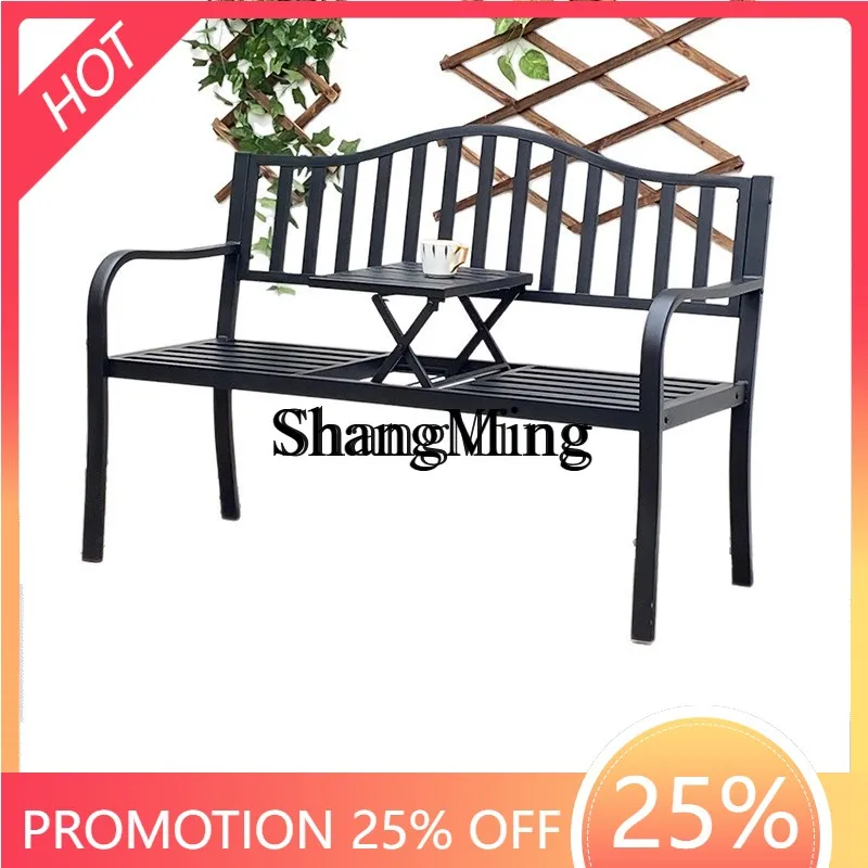 

Премиум-набор ZYY: Изысканный комплект из трех предметов для балкона – журнальный столик с регулировкой высоты и стулья, садовая скамья из кованого железа