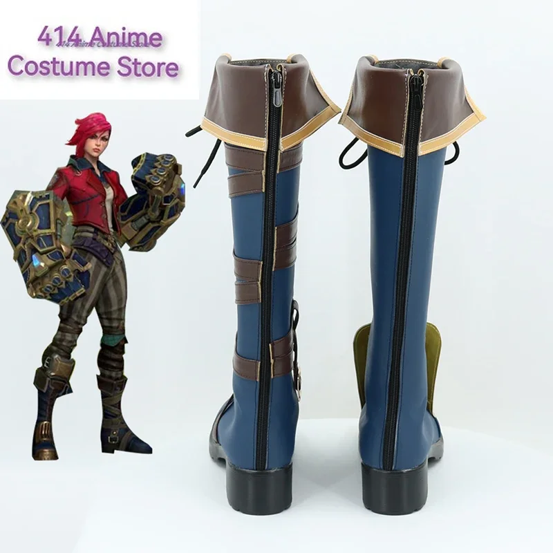 Hot New Game LOL Arcane Vi Cosplay Costume  Shoes Props Boots Halloween Party Accessories Customization