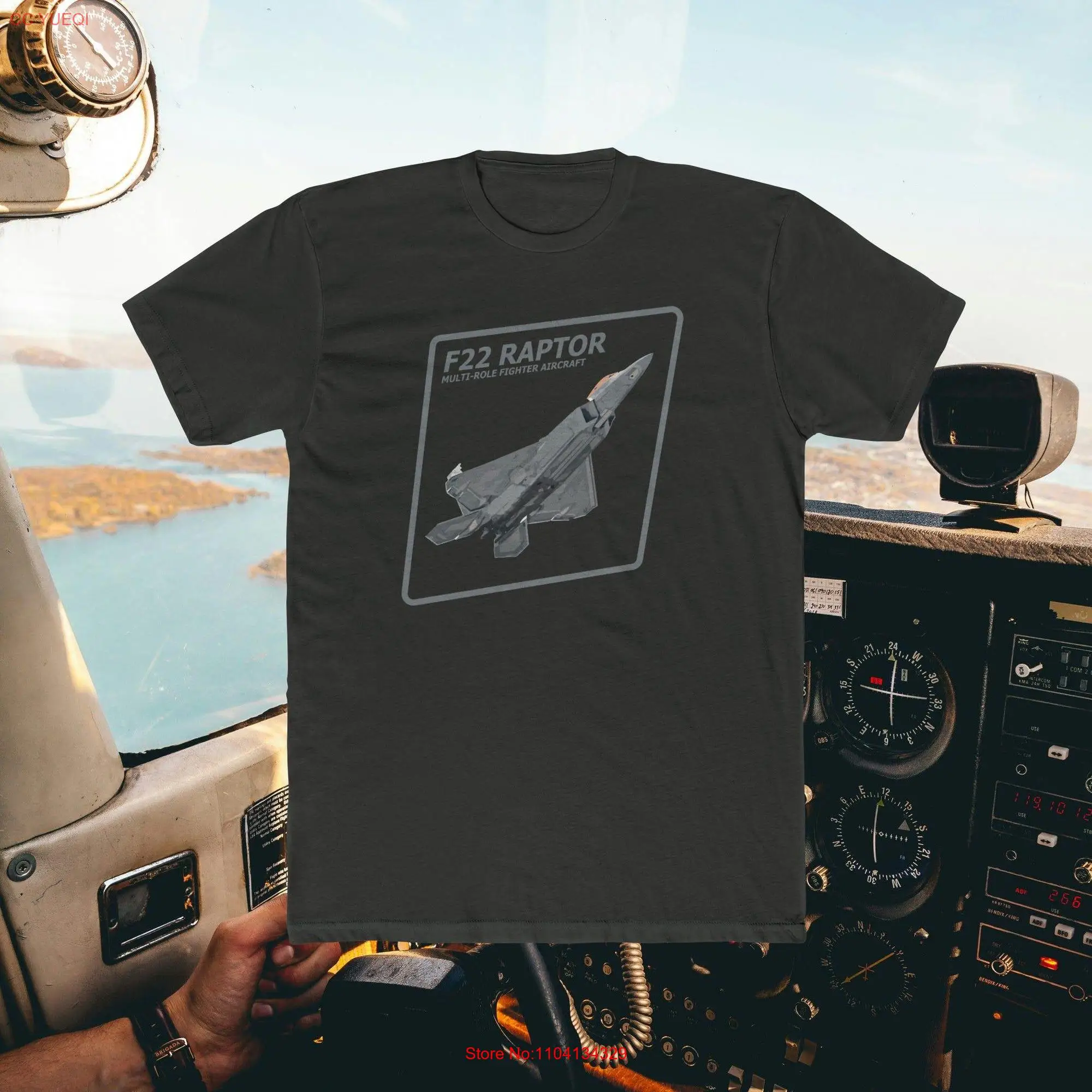 F22 Raptor T Shirt Fighter Jet Aviation Cotton Crew Premium Airplane Enthusiast Clothing Airforce Navy Apparel American