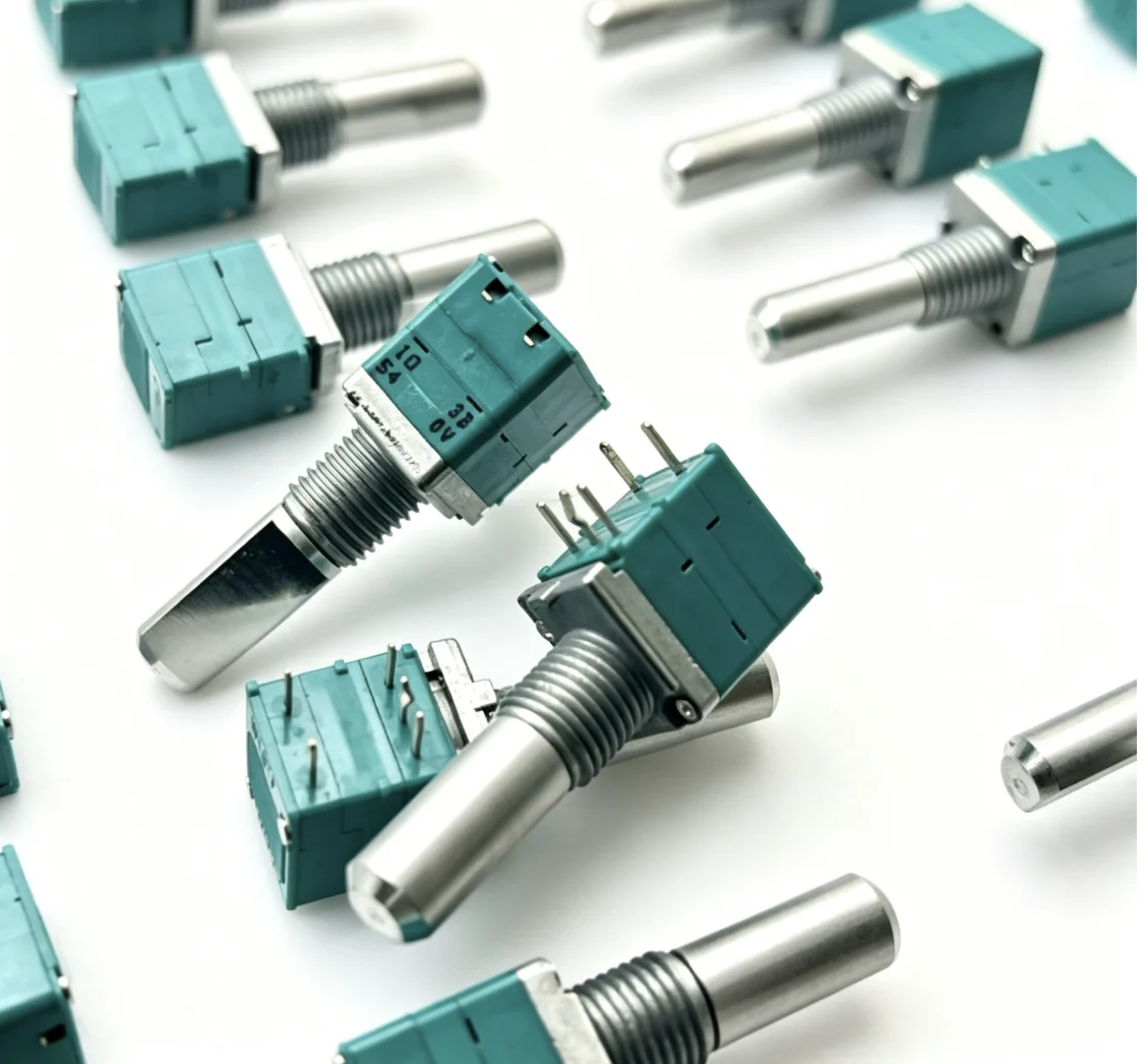 Japanese original ALPS RK097 precision potentiometer single link B10K with rotary switch handle length 20MM 1pcs